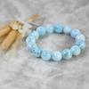Eigado Larimar Inner Diameter Healing Natural Power One of the Three Greatest Healing Stones Bracelet, 14.5mm Beads, 61.4g, 17cm, Stone, Stone, Stone,