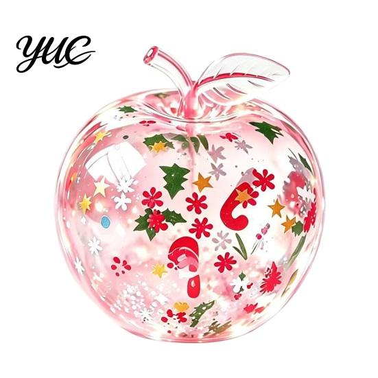 Squishy Fidget Tools for Focus Apple Stress Ball, Christmas Glitter Toy, Tactile Sensory Toys Soft Rebound Decompression Toy Kids Adults Relief