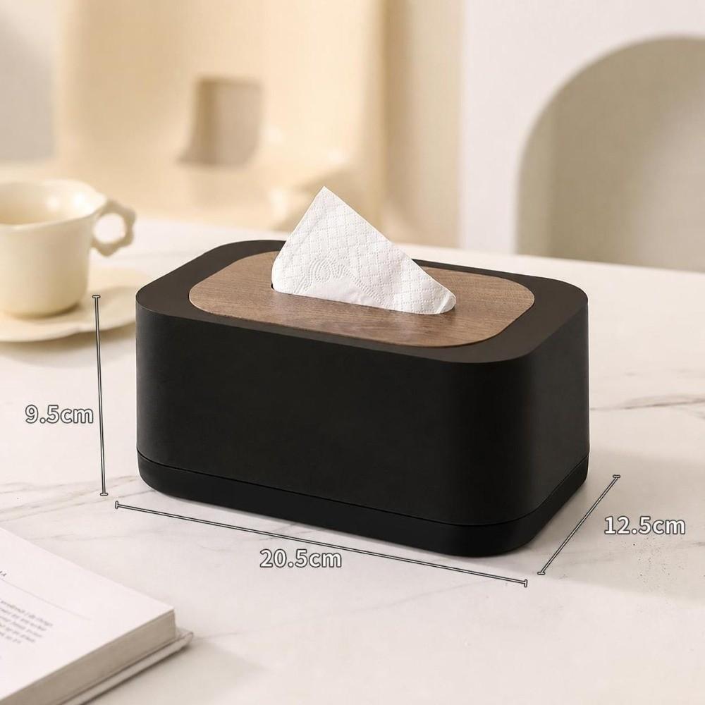 Space-saving Tissue Dispenser Large Opening Square Tissue Box Tissue Box With Lid  Household Use