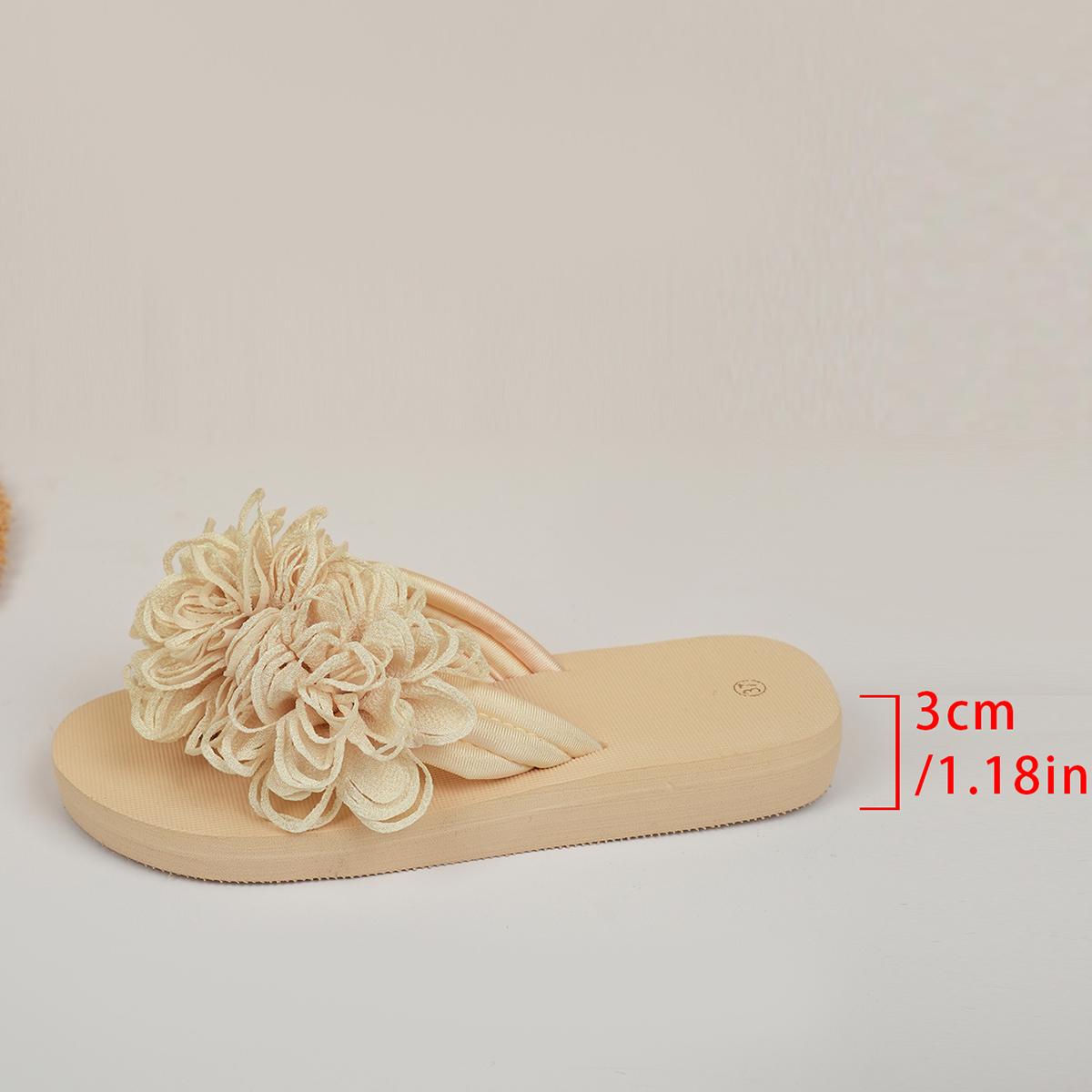 

Fashion Fashionable Summer Women s Beach Slippers High Heel Thick Sole Non-Slip Floral PVC Outdoor Slip-On Casual Slippers Waterproof 36 бежевый