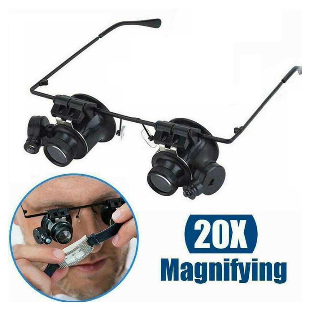 For Jewel Inspection 20x Magnification Jeweler Repair Tool 20x Magnifying Glasses With Led Light Coin Magnifier