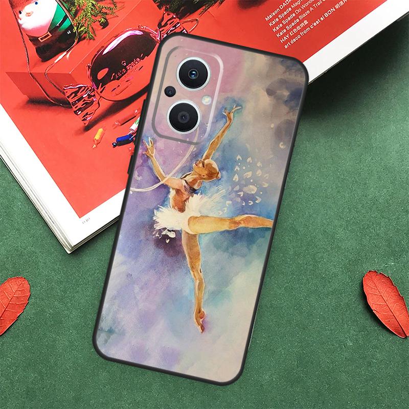 Gymnastics Oil Painting Case For OPPO Reno 10 11 12 13 14 Pro 11F 12F 13F 14F 7 8 Lite OPPO Find X9 X8 X5 Pro Cover