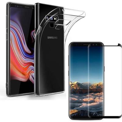 Funda de protección - Phonillico® - Samsung Galaxy Note 9 - Silicona Transparente - Cristal Templado - Ultra Fina