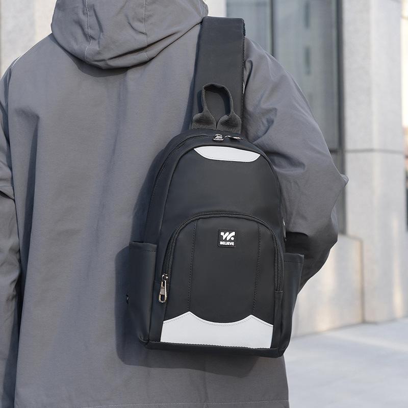 2025 New Large Capacity Breast Bag Lightweight and Simple Multifunctional Hand Carry Shoulder Bag Fashion Men's Crossbody Bag