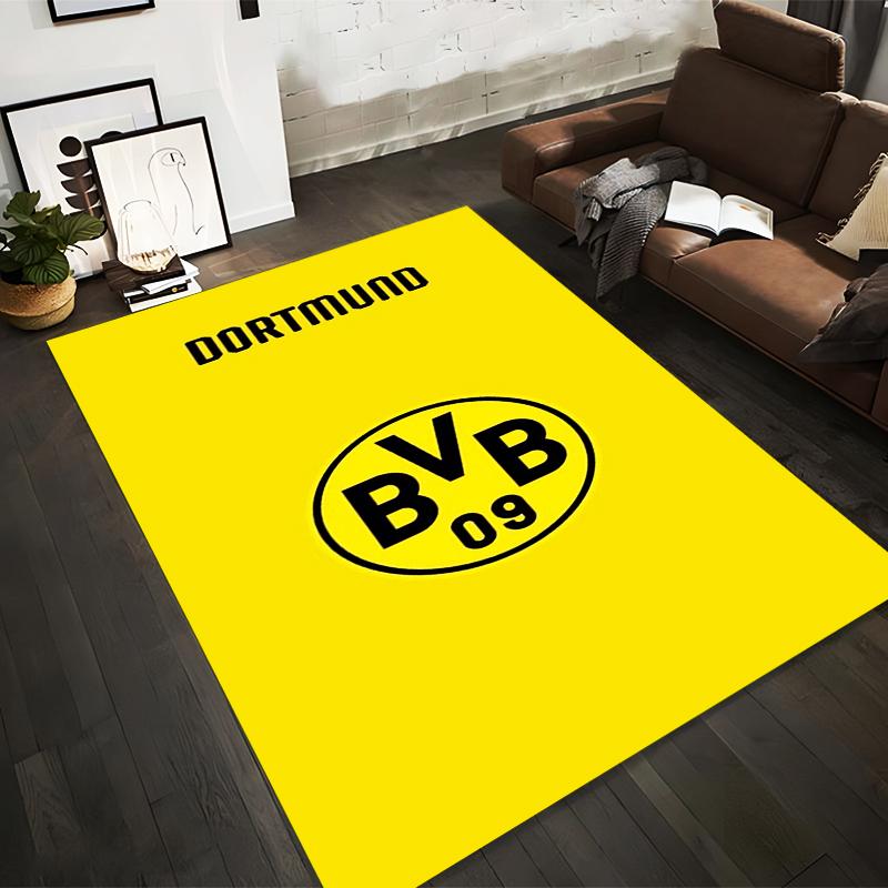 "Dortmund BVB 09 Logo Yellow Design Rug Non-slip rug suitable for living room and bedroom sofas"