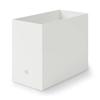 Muji Recycled Polypropylene File BoxStandard TypeWideWhite Gray Approximately Width 15Depth 32Height 24cm