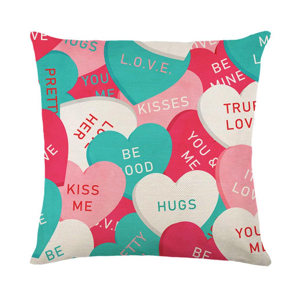 Valentine'S Day Festive Printing Pillowcase, Living Room Sofa Decoration, Cushion, New Year'S Holiday Bedroom Pillow.