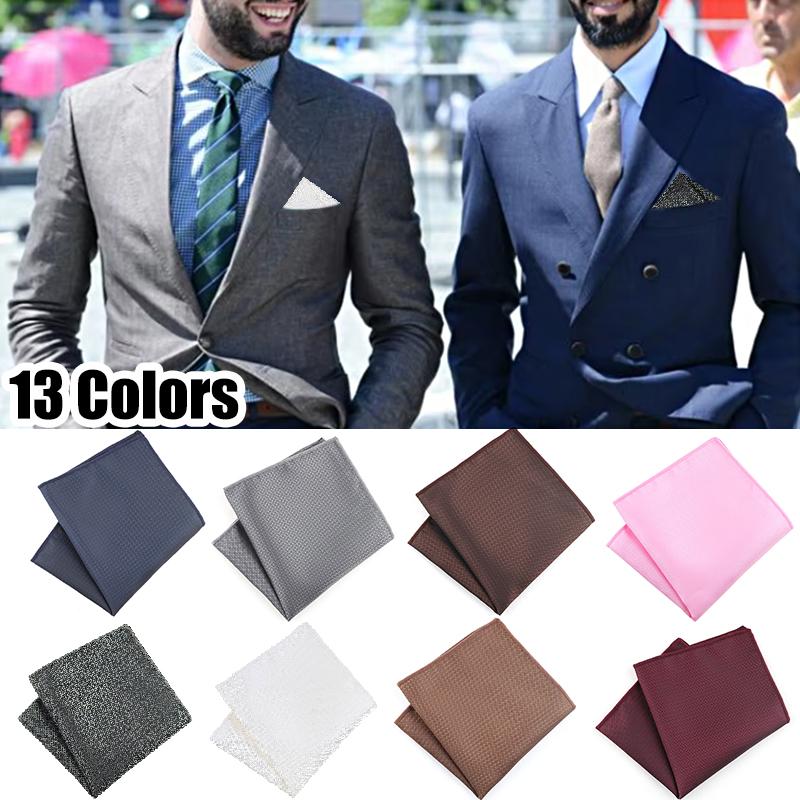 1PC Polyester Fiber Lightweight Pocket Square Gentlemanly Soft Formal Dress Smooth Suit Pockets Delicate Feel Durability