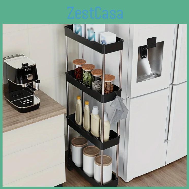 Storage Rack With Bathroom Wheels 34 Layer Rolling Utility Cart Bathroom Storage Organizer Multipurpose Utility Cart