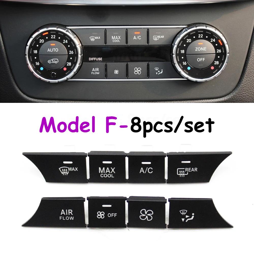 8PCS W166 W292 W463 Dashboard Air Conditioner Wind Volume Heater Climate Control Button For Mercedes Benz ML GL GLE GLS G Class