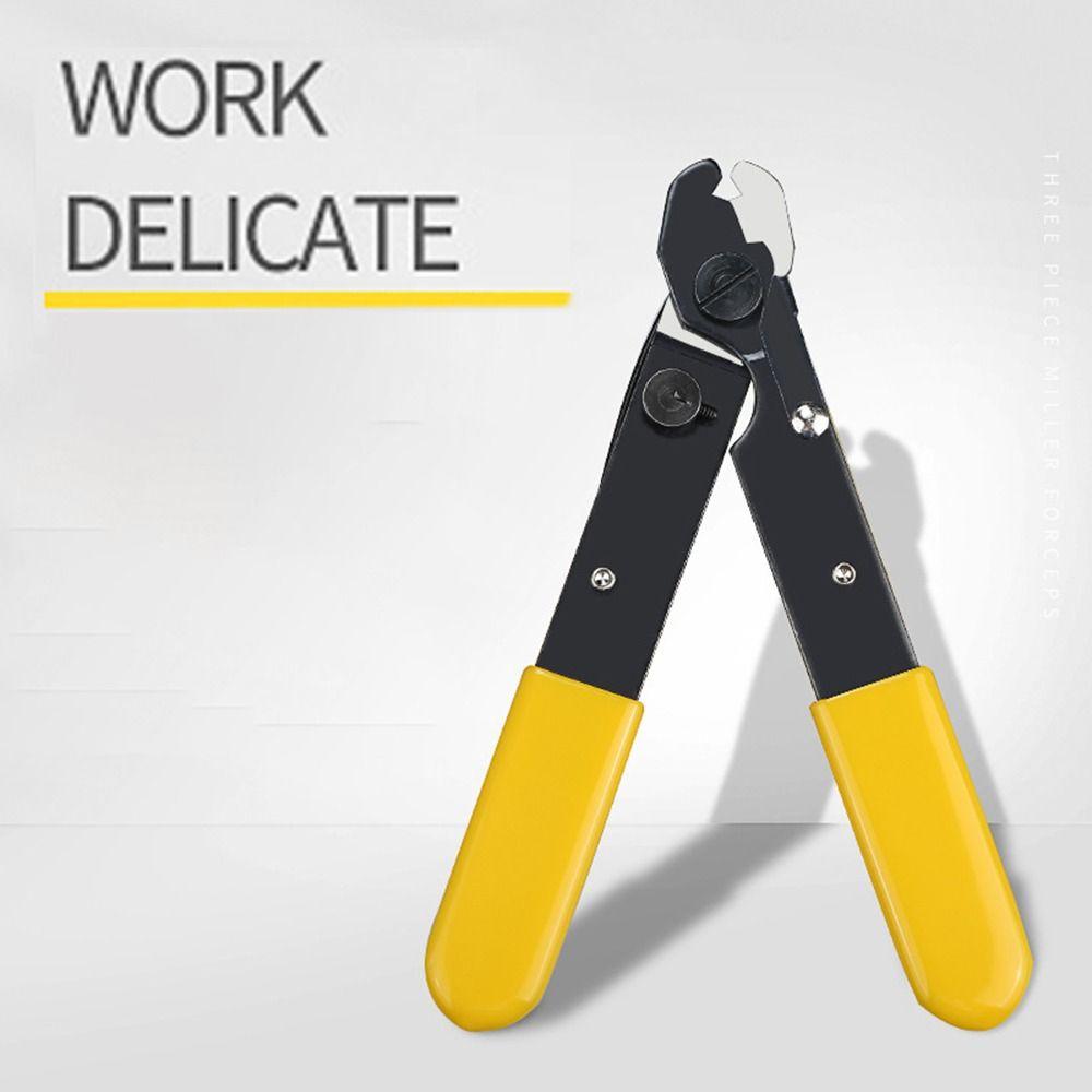 Žlutá řezačka drátu Elektrikářské kleště s jedním otvorem Odizolovač kabelů pro zapojení domácích spotřebičů