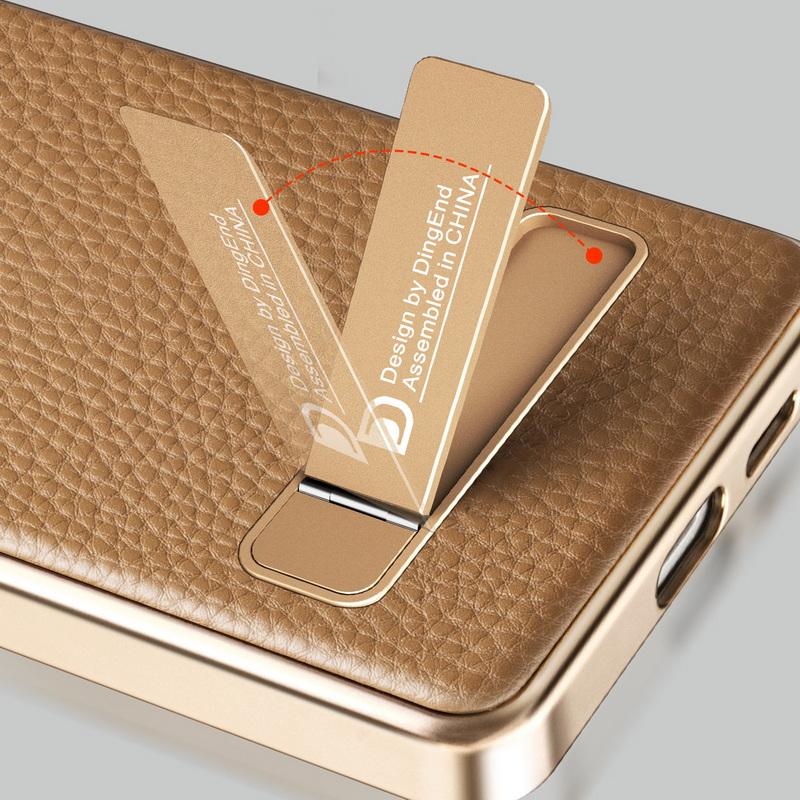 Plating Magnetic Leather Case For Samsung Galaxy S26 Ultra S25 S24 S23 Ultra Luxury Shockproof Bumper Folding Bracket Phone Cover