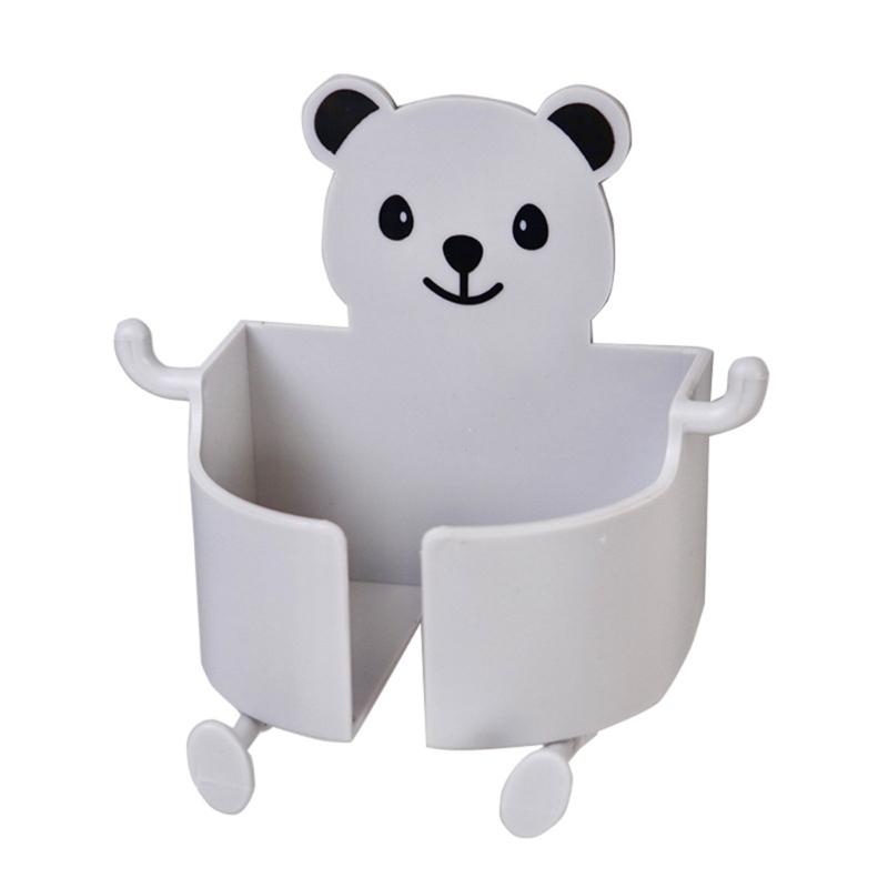 Wall Mounted Phone Holder Mobile Phone Charging Stand Self-Adhesive Remote Control Storage Rack Cellphones Organizer