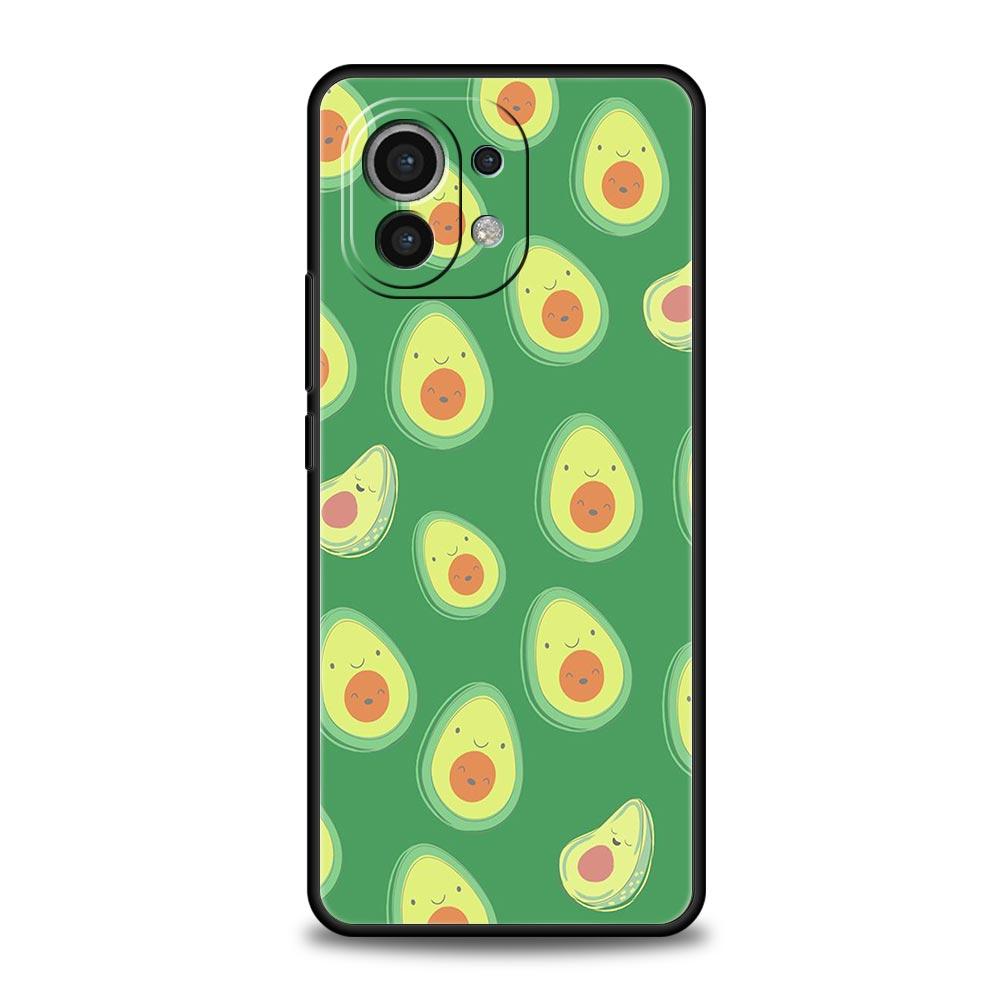 Cute Avocado Phone Case Cover for Xiaomi Mi 17 Pro Max 15 14 13 12 11 Ultra 15T 14T 13T 12T 11T Pro Lite Soft TPU Shell Fundas