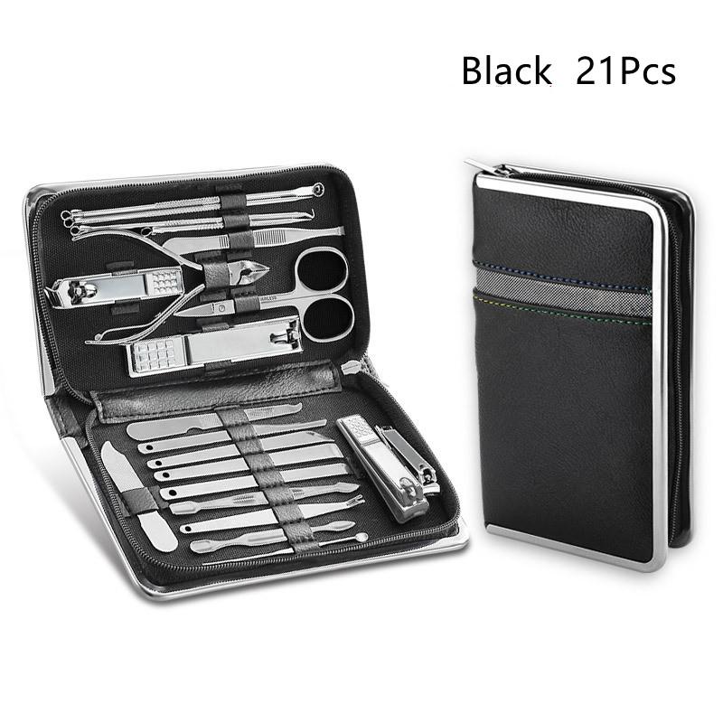 Manicure Set Stainless Steel Nail Clippers Cuticle Nipper Pedicure Care Tool Dead Skin Scissor Cleaning Grooming Nail Tools Kit