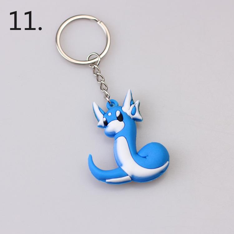 Pokemon Keychain: Pikachu, Dragonite, Eevee Figure Pendant