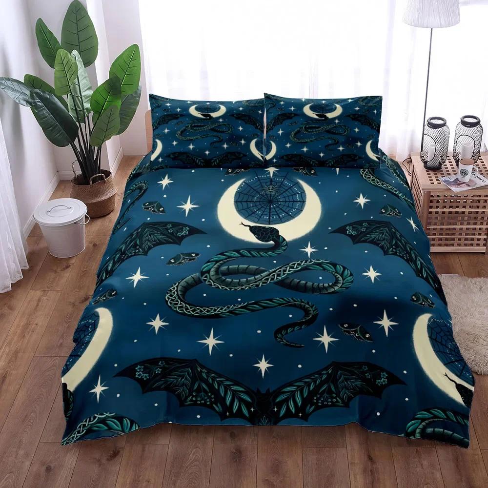 Olive Garden N Serpent Mystery Duvet Cover Set King Queen Double Full Twin Single Size Bed Linen Set