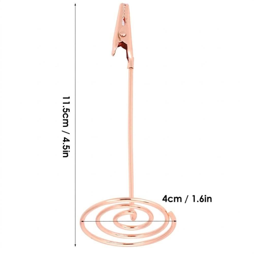 10Pcs Stable Base Table Name Clip Mouth Shape Metal Photo Stand  Wedding Table Decoration