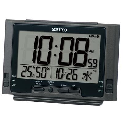 Clock Alarm Clock Table Clock Digital Radio Black Metallic 84 X 132 X 46mm SQ320K