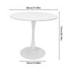 Round Dining Table White with Pedestal Base for 1-4 People,Pedestal Dining Table with Round Top for Kitchen Living Room White