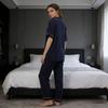 Nuovo Pigiama Estivo di Alta Gamma per Donna - Pantaloni Semplici a Maniche Corte con Vestibilità Larga, Adatto da Indossare Fuori, Set per la Casa.