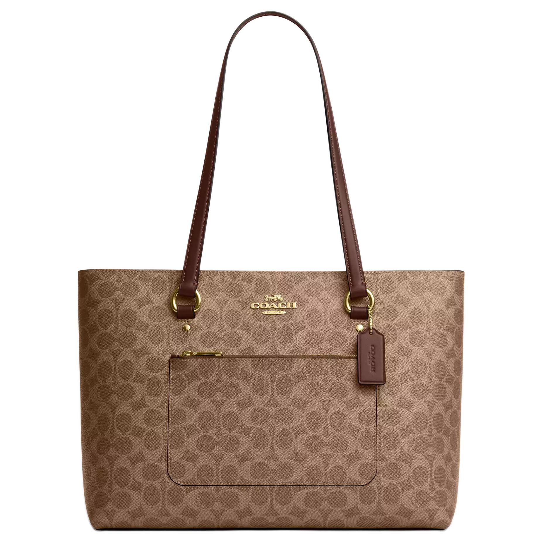 

Coach Gallery 34 Printed Logo Coated Canvas Tote Bag Unisex tote bags Brown CAZ00-IMXHE Basic Set (Bag+Dust Bag)