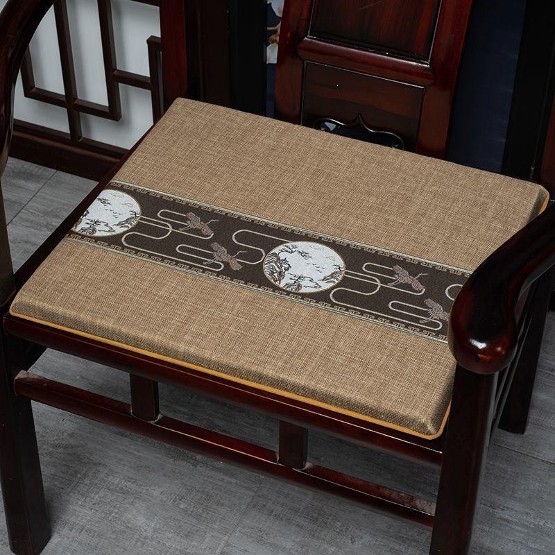 Non-slip Rosewood Tea Table & Dining Chair Seat Cushion with Latex Sponge