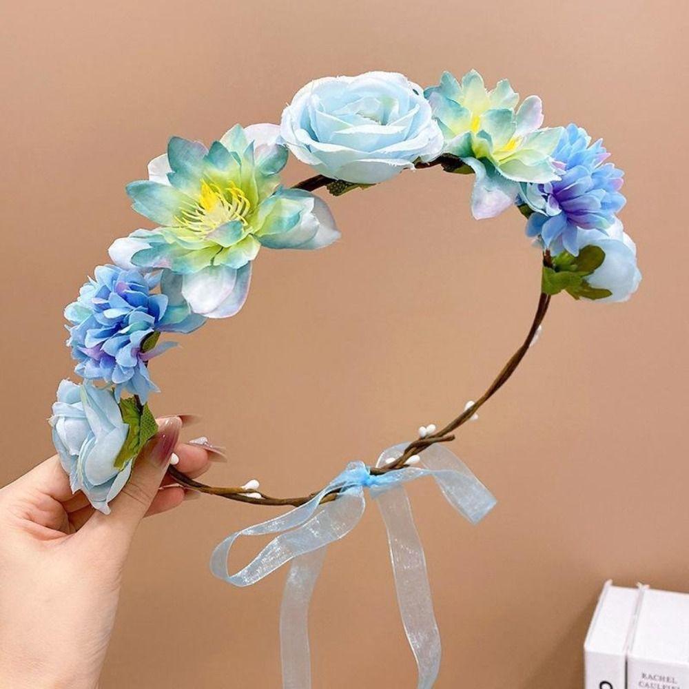 Bohemia Style Simulation Wreath Simulation Flower Flower Headband  Portrait Photography