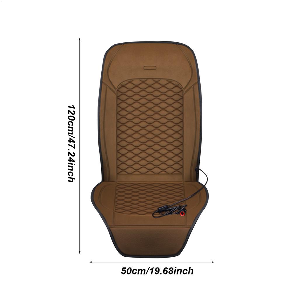 

12 В подогреваемый чехол для сиденья автомобиля, подушка для зимней езды, теплый, быстрый нагрев, подогрев сиденья для внедорожника, грузовика, автомобиля, аксессуары для салона автомобиля кофейный