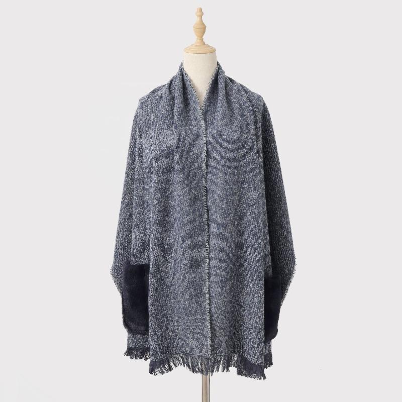 

Autumn and Winter Angela Red Pocket Scarf Ladies Versatile Imitation Cashmere Warm Thickened Long Scarf Shawl 60*185cm