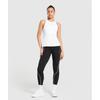 Gymshark Running Back Vent Tank White B3c3v Wb57