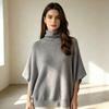 2026 Ärmelloser Pullover für Damen mit hohem Kragen, lässig - Einfarbig, weich & flauschig, europäischer/amerikanischer Stil, Herbstkollektion