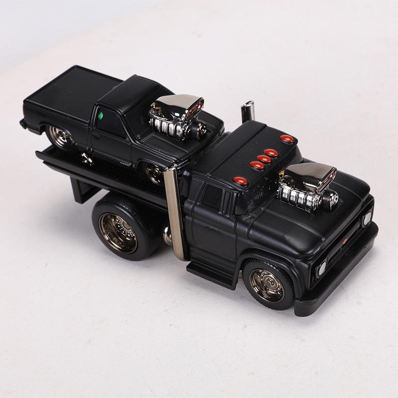 Maisto 1:64 MUSCLE TRANSPORTS 1966 Chevrolet C60 Flatbed/1993 Chevrolet 454 SS Pickup Alloy Model Car