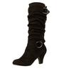 Autumn and winter new medium boots women's boots large size boots women's boots