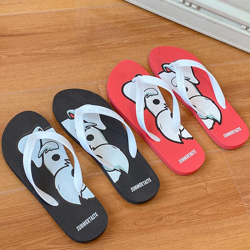 

Flip-flops men s new shoes casual summer non-slip thick-soled pinch beach shoes couple cool slippers XS [Recommended 38-39 feet]