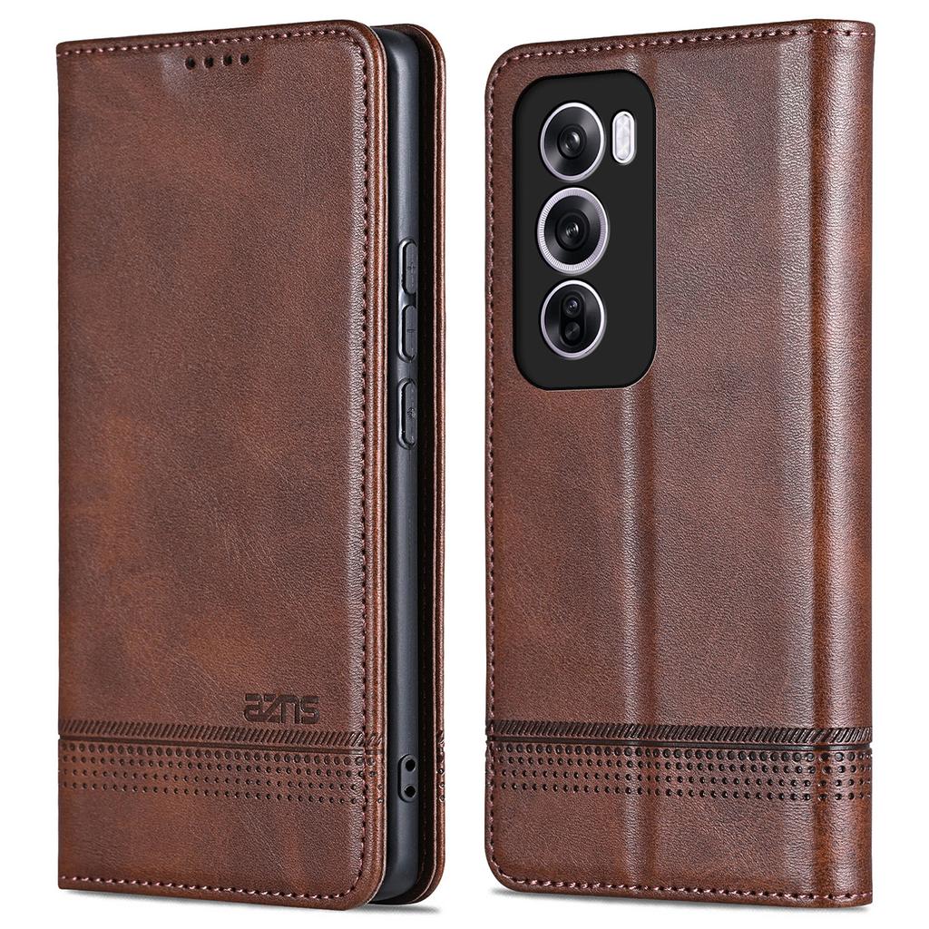 For Oppo Reno12 5G (Global) Phone Case Cowhide Texture PU Leather Phone Cover