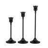 3Pcs European Style Vintage Elegant Metal Tabletop Candle Holders Wedding Table Decorative Candlestick Stand For Party Dinning