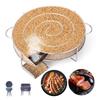 Stainless Steel Cold Smoke Generator Charcoal Barbecue Round Meshes Apple Wood Chips Smoker BBQ Grill Accessories For Salmon
