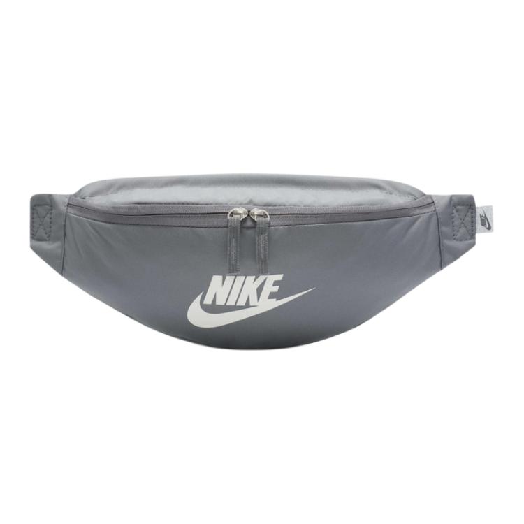 Nike Heritage Logo Zip Closure Waist Bag Unisex Waist Bag Gray DB0490-084 Gray