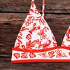 2024 Sexy Orange Print Bikini - European & American Style Cross-Border Women's Swimsuit
