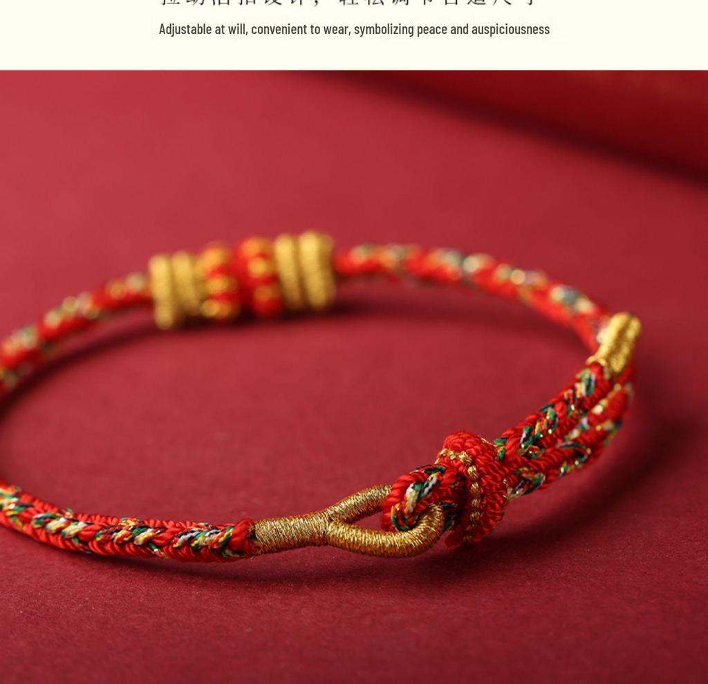 Handmade Year of the Dragon Zodiac Guardian Bracelet - Unisex Benmingnian Rope with Samantabhadra