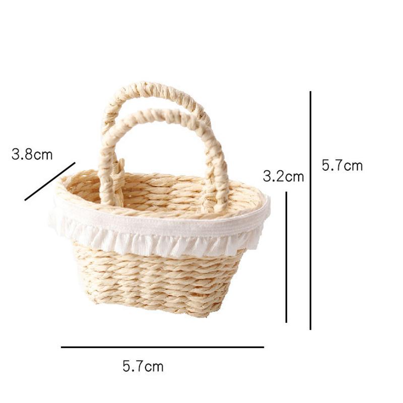 1/12 Păpușă Casă de Păpuși Simulare Mini Model Coș Împletit Mobilier Decorare Casă de Păpuși Micro Scenă Joc de Prefăcătorie Jucării