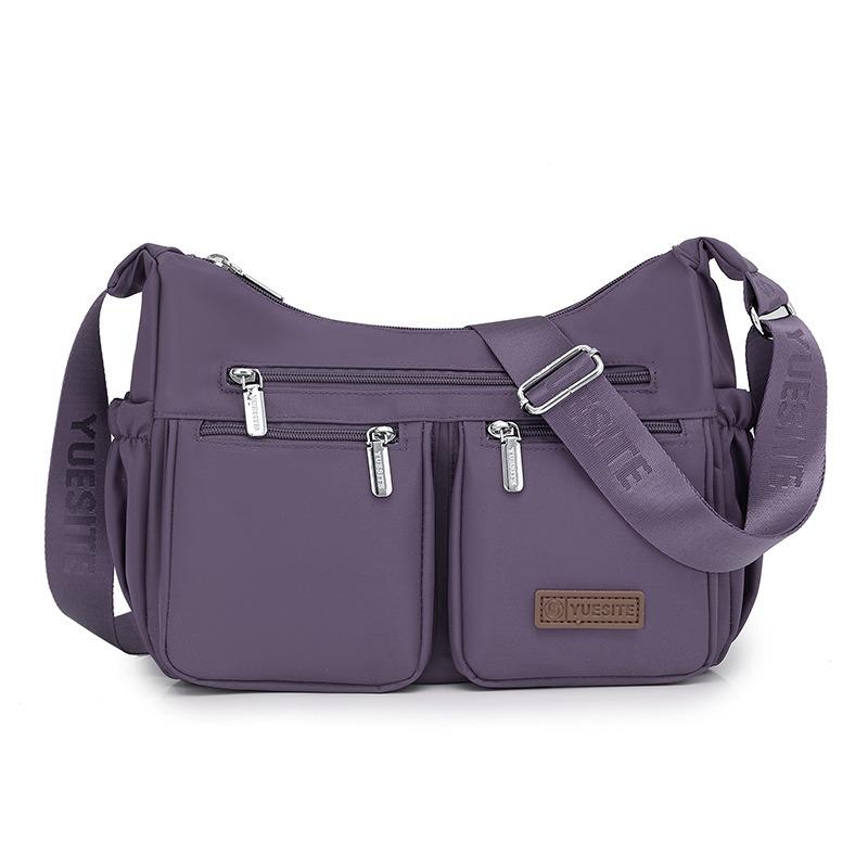 Fashion shoulder messenger bag women's large-capacity nylon canvas bag middle-aged mother bag multi-compartment business wallet