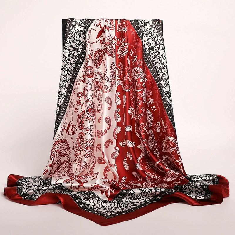 90CM Women Fashion Square Lady Shawl Colorful Lace Scarf Female Tassel Shawls Scarves Spring Summer Photo Props Accessories