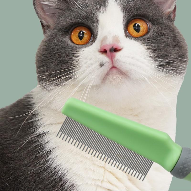 Dog Comb Pet Hair Remover Dense Tooth Cat Hair Comb Dog Grooming Massage Dogs Brush Comfortable Handle Dogs Combs Pet Supplies