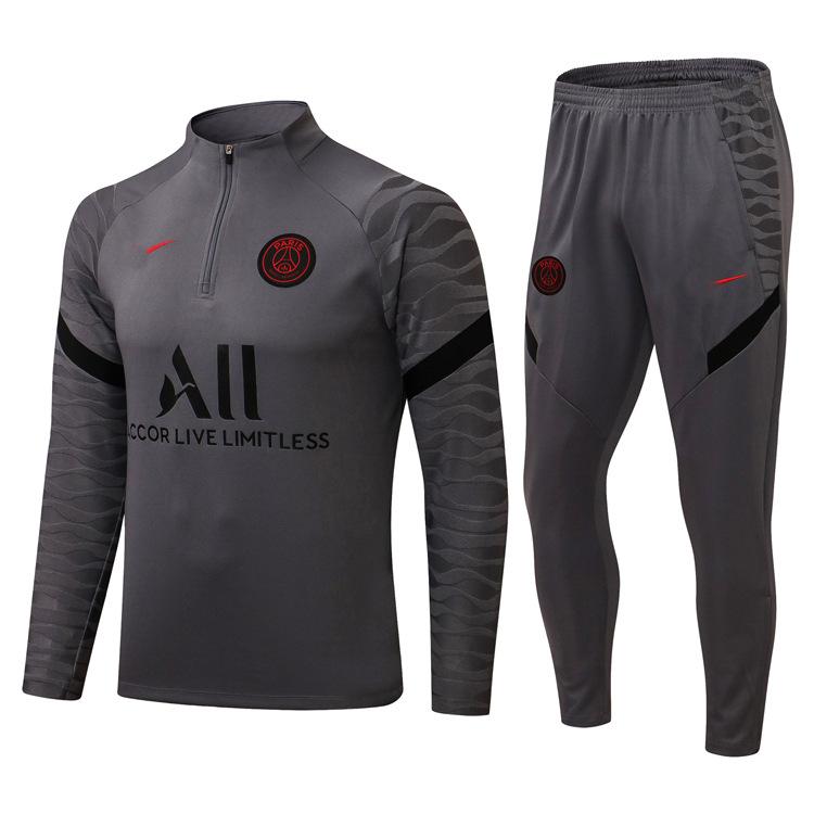2122 Season Paris Home And Away Adult Children'S Half-Zip Football Training Suit Appearance Suit Fan Version