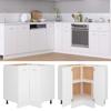 VidaXL Corner Cabinet Lyon, 75.5x75.5x81.5 Cm, Reconstituted Wood, White, Bathroom Storage &; Kitchen, Cupboard Under 802489
