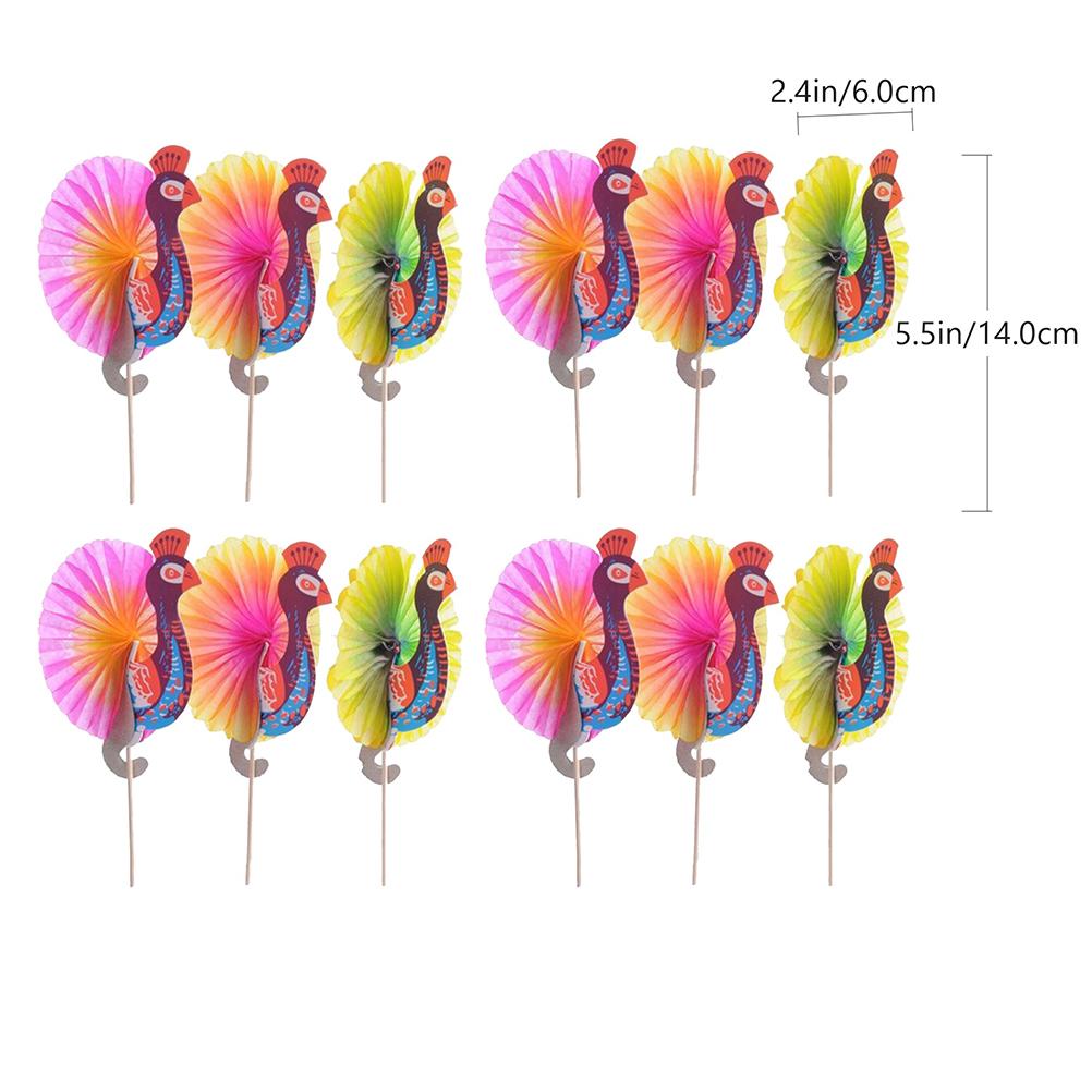 50 Pezzi Spiedini Frutta Pavone Forniture per Feste Stuzzicadenti per Bevande Decorazioni per Drink Stuzzicadenti per Dolci in Legno Ornamenti per Cocktail Banchetto