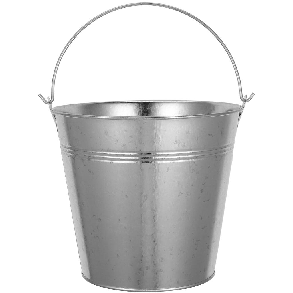 Sturdy Bottom Mini Iron Bucket With Handle Metal Pail Plant Containers Storage Vase Household Buckets Small Silver Flower Tin