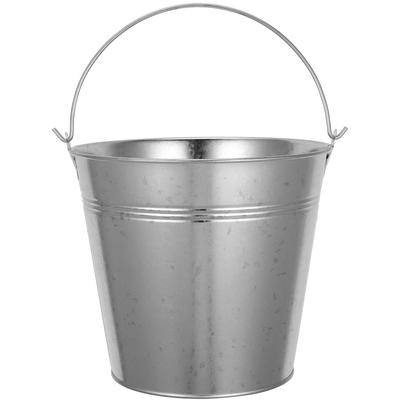 Sturdy Bottom Mini Iron Bucket With Handle Metal Pail Plant Containers Storage Vase Household Buckets Small Silver Flower Tin